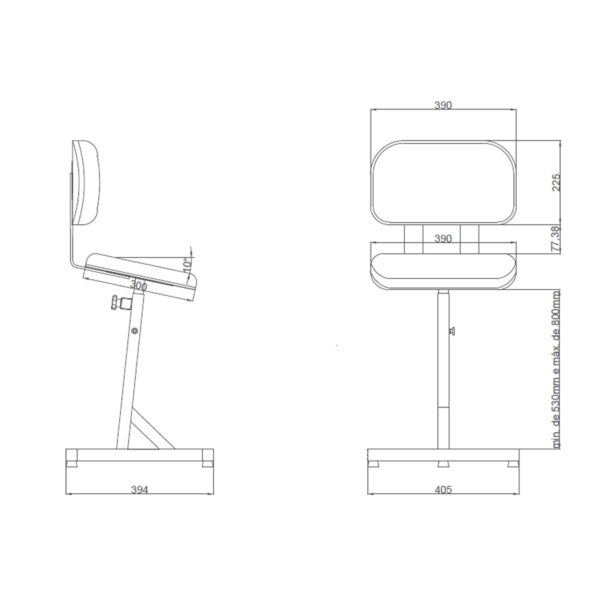 Banco Semi-Sentado | PRODAIR 16E - Imagem 5